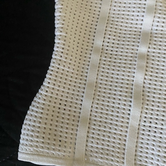 Babaton Sculpt Knit Squareneck White Ribbed Mesh Stotch Coquette Y2K Tank Size M - Picture 8 of 11